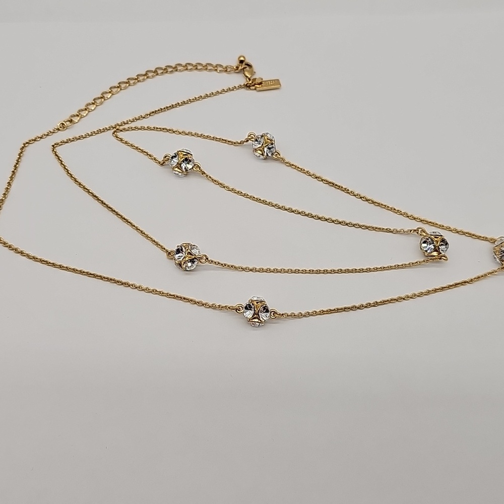 Kate Spade Lady Marmalade Crystal Ball Station Necklace Opra Length Extra Long - Picture 4 of 7